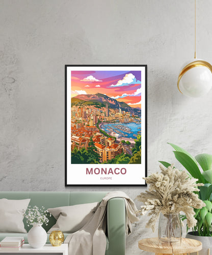 Monaco  Travel Poster - Coastal Grandeur
