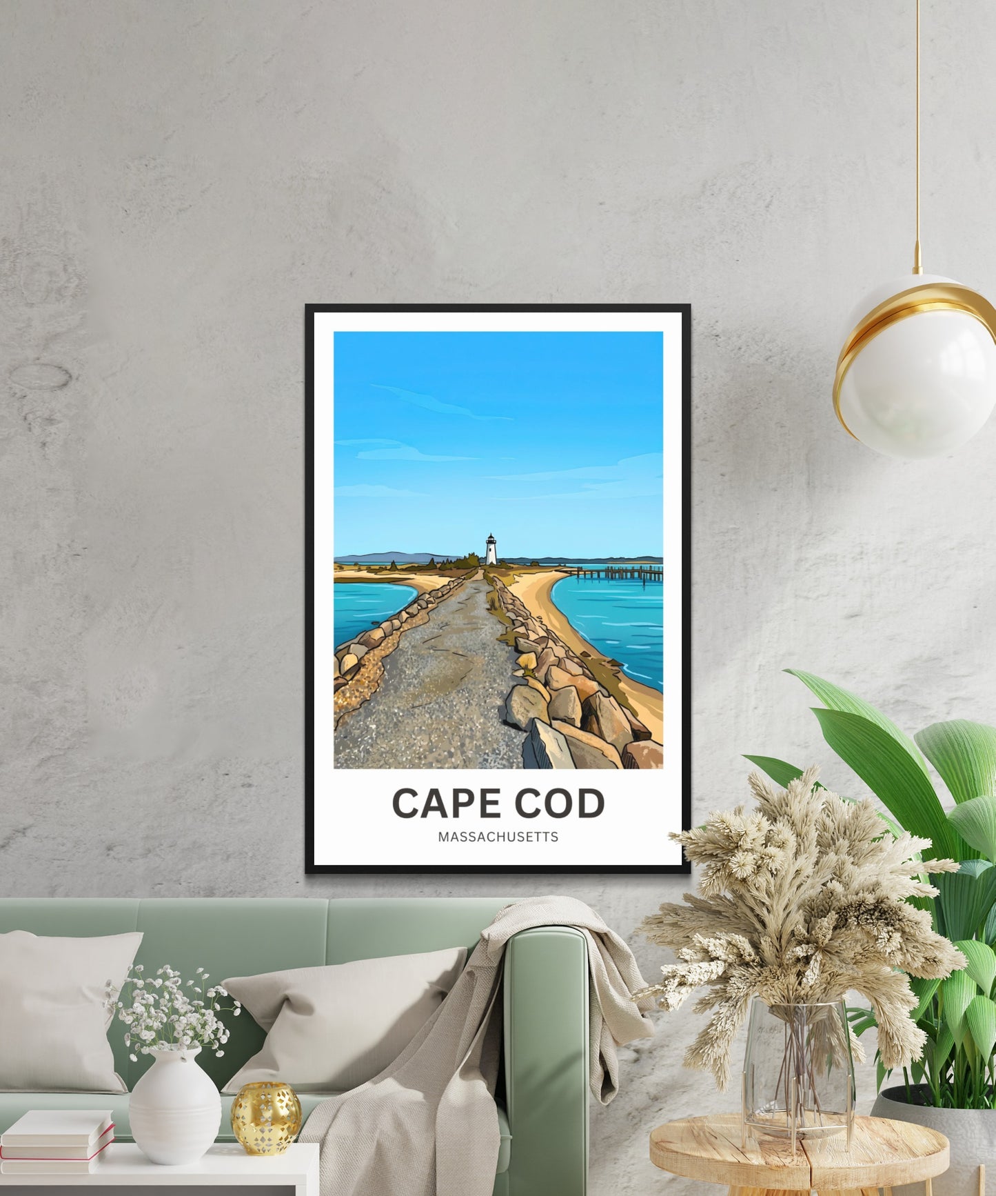 Cape Cod Travel Poster - Land of Lighthouses