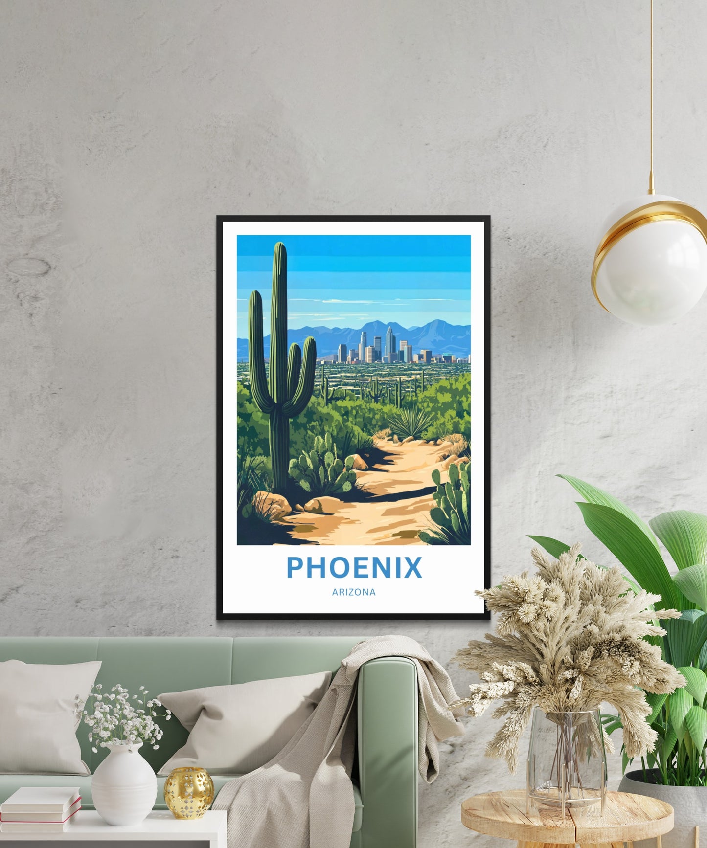 Phoenix Travel Poster - Captivating Cactus & Dessert City of Arizona