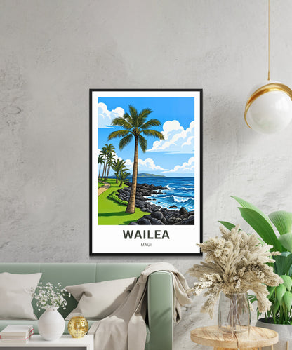 Wailea Travel Poster -  Blue Waters of Maui