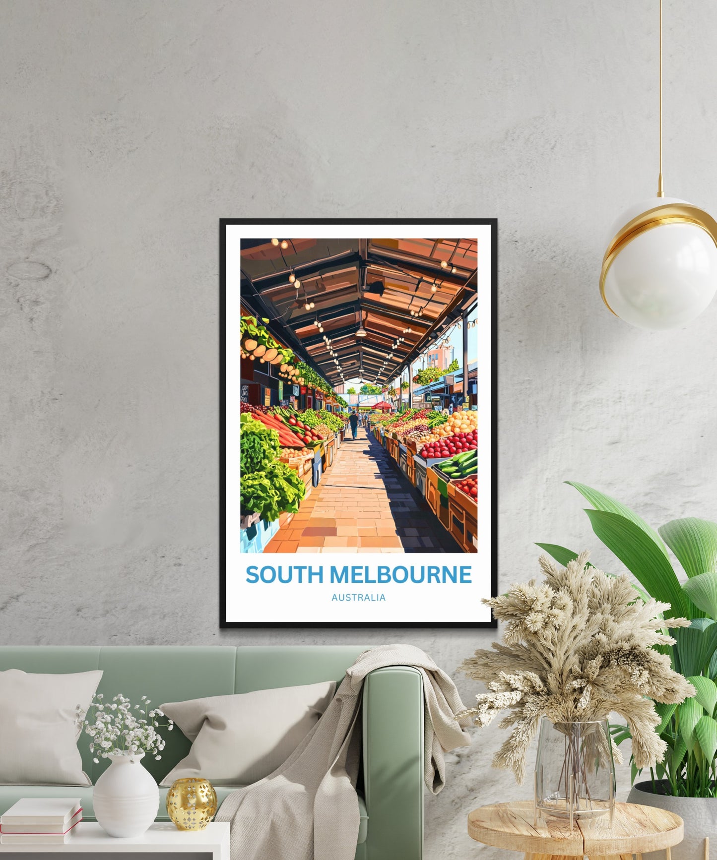 South Melbourne Market Travel Poster  - Shop • Eat • Explore