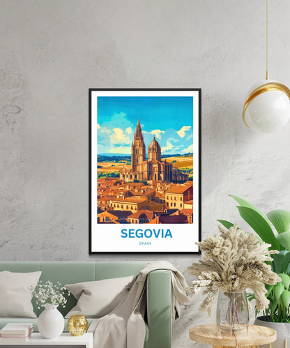 Segovia Travel Poster - Historic Charm, Enduring Elegance