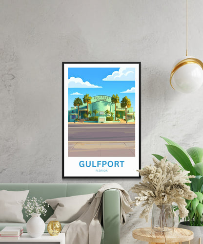 Gulfport, Florida Travel Poster - Casino Boulevard
