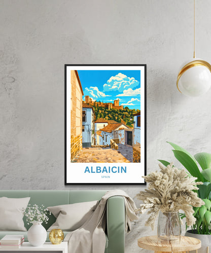 Albaicín Travel Poster - Meets the Alhambra