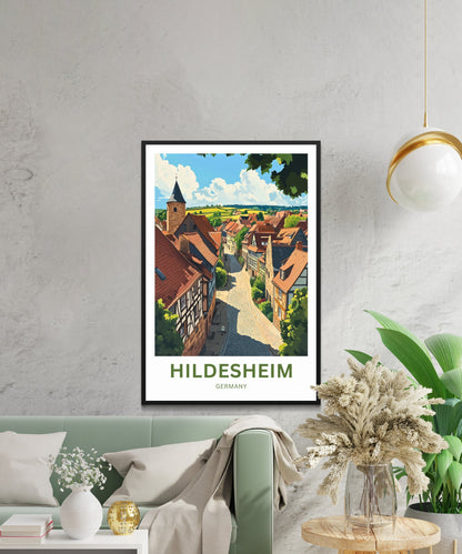 Hildesheim Travel Poster- Germany Where History Lives