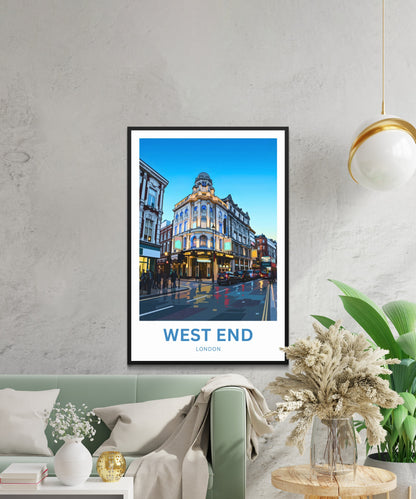 West End Travel Poster - London Nights