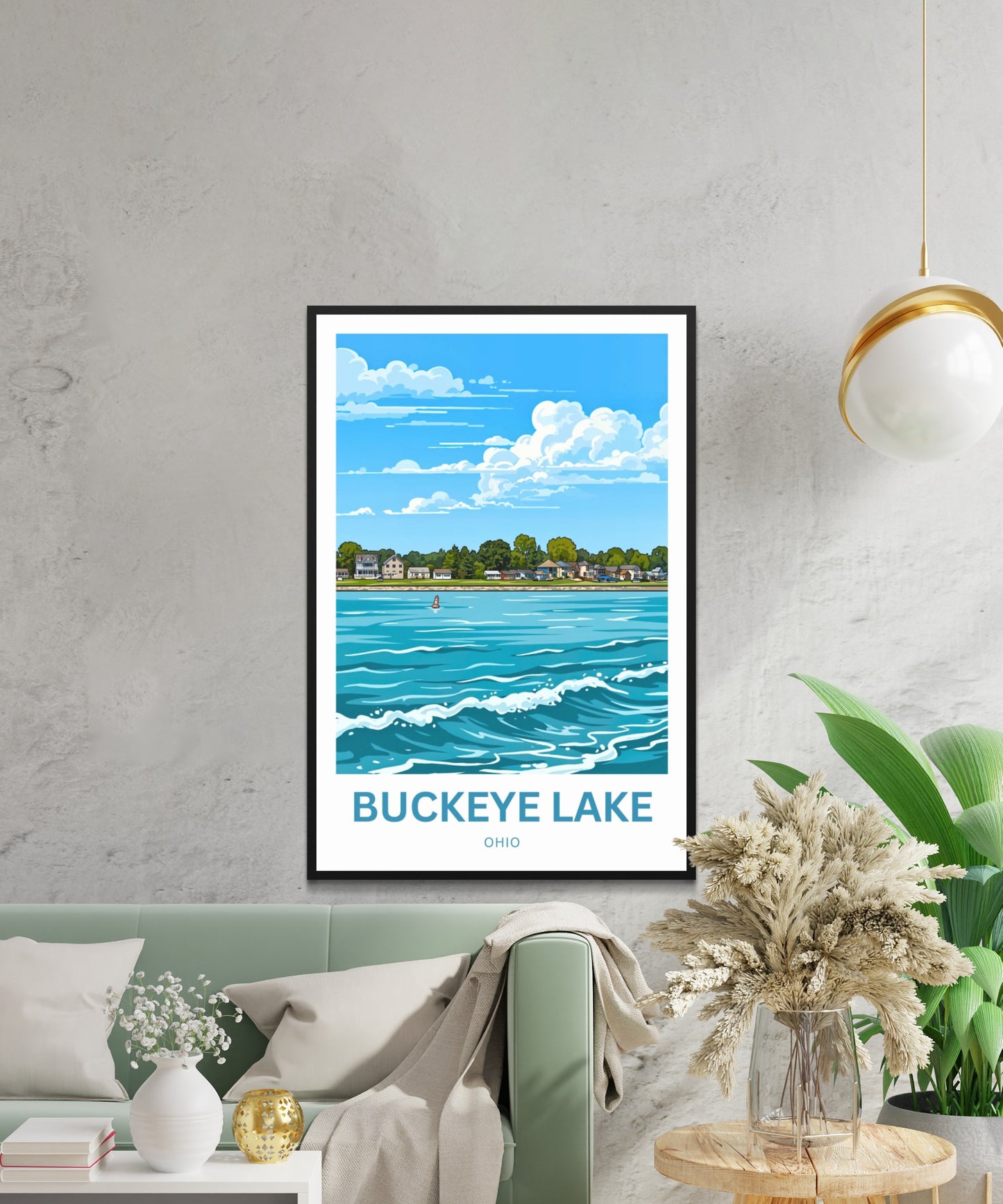 Buckeye Lake Travel Poster -  Serene Ohio