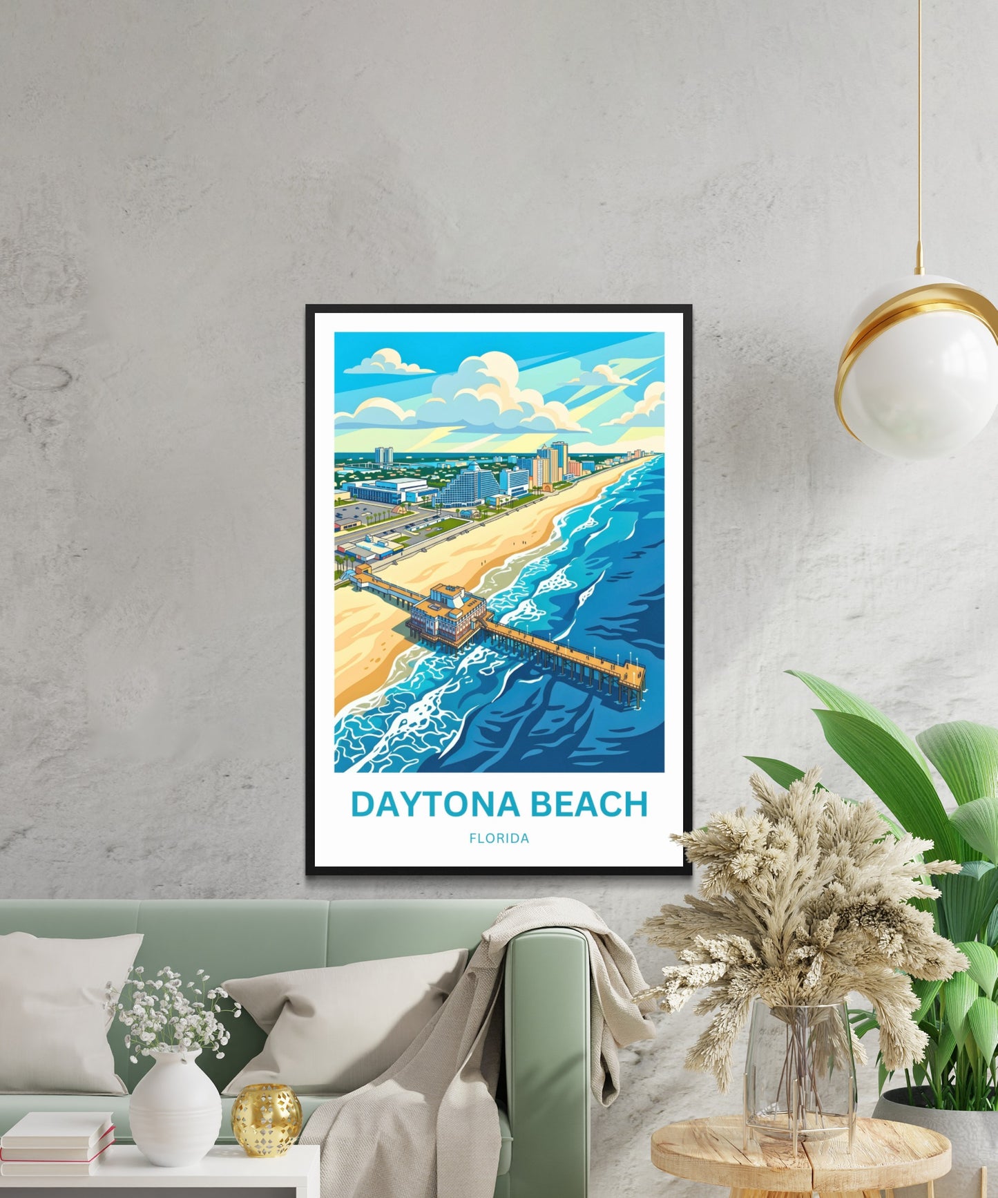 Daytona Beach, Florida Travel Poster - Boardwalk