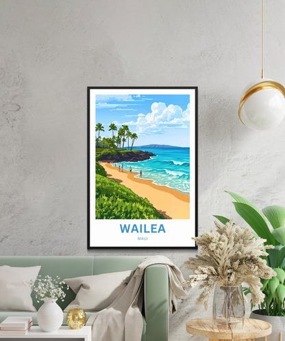 Wailea Travel Poster -  South Shore, Hawaii