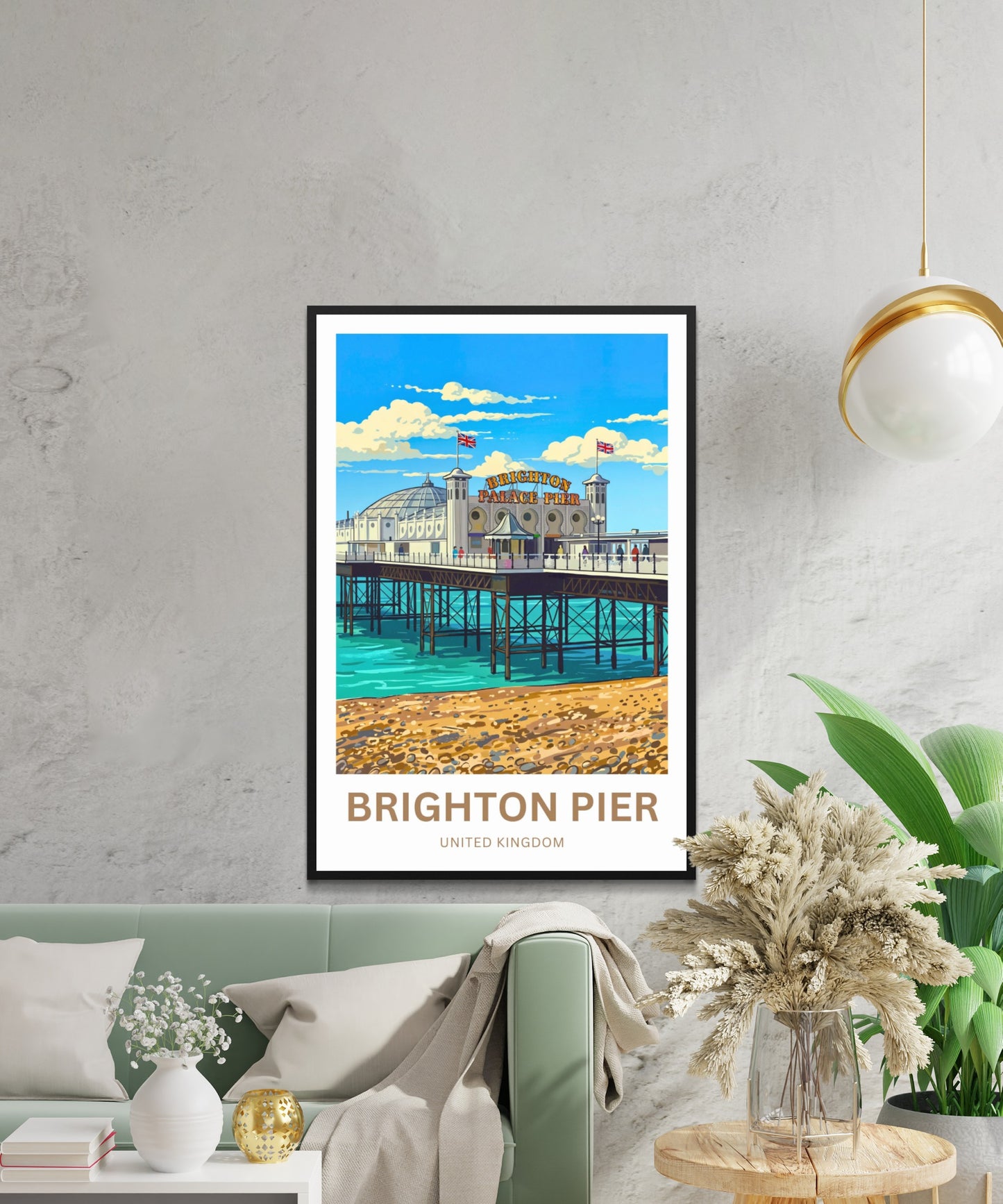 Brighton Pier Travel Poster - Coastal Carnival