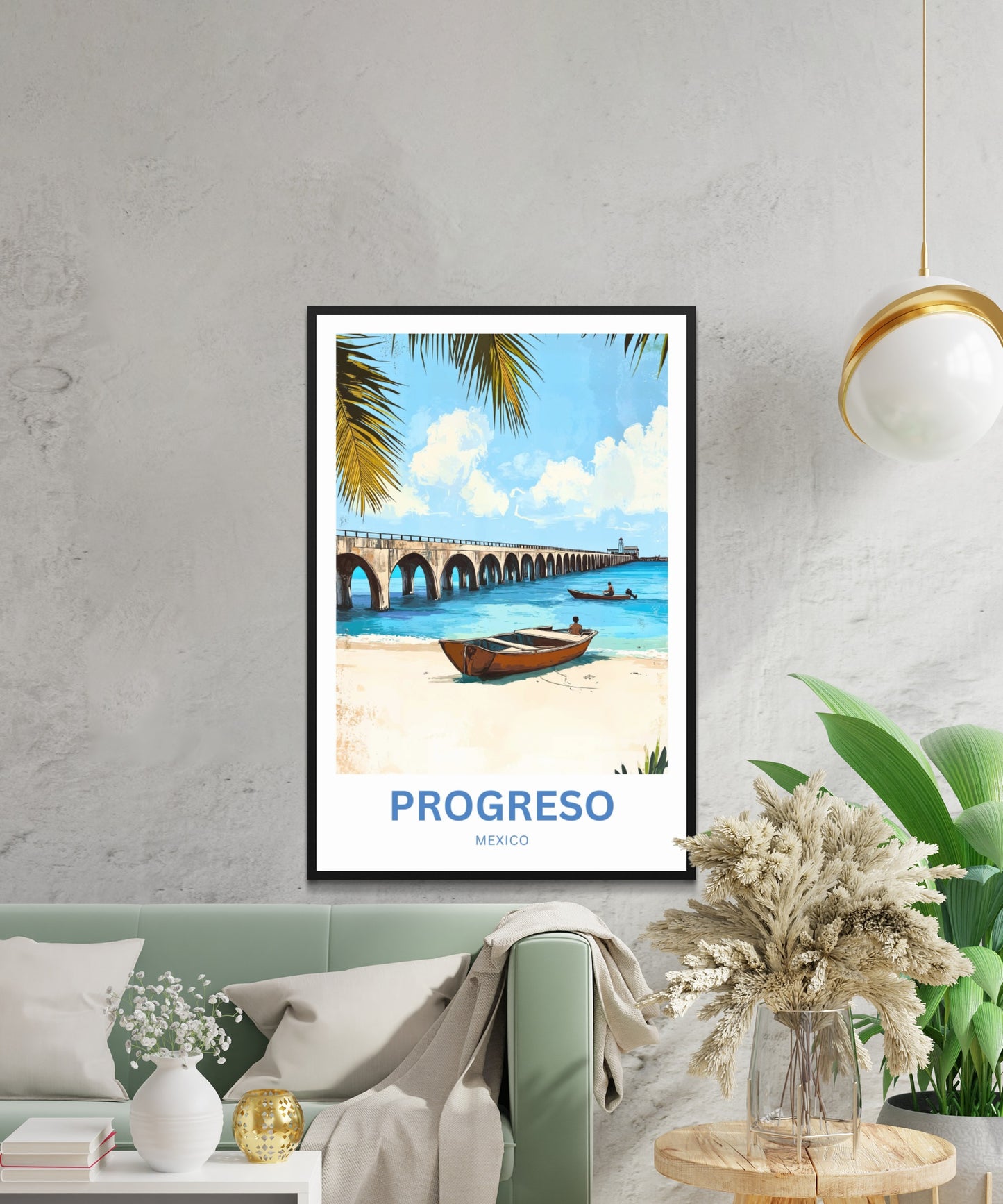 Progreso Travel Poster -  Breezes of Mexico
