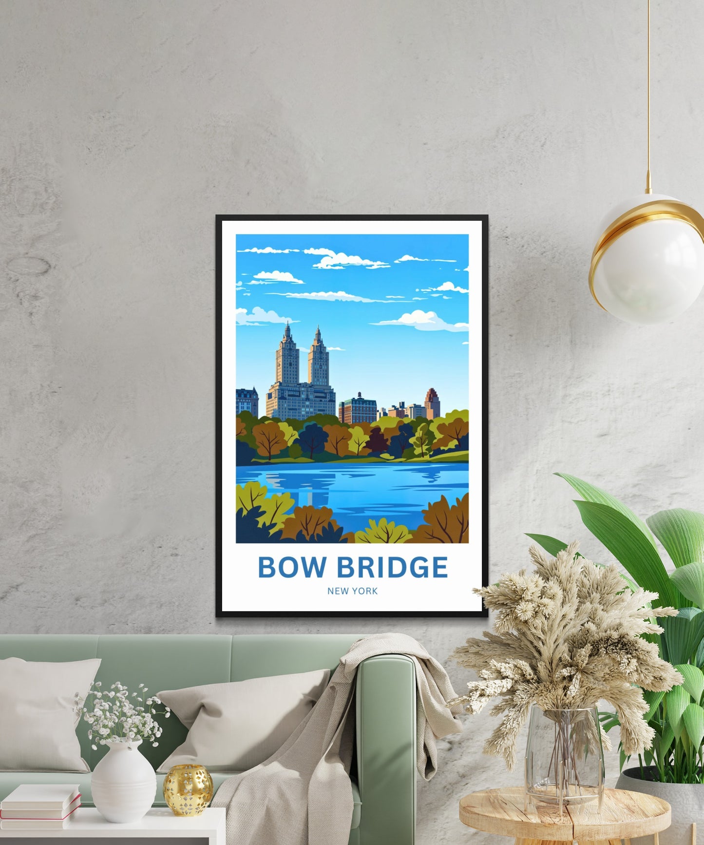 Central Park Bow Bridge  Travel Poster - Captivating View