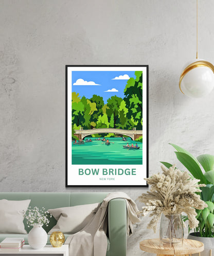 Bow Bridge  Central Park Travel Poster - New York