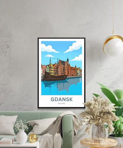 Gdańsk  Travel Poster - Waterfront