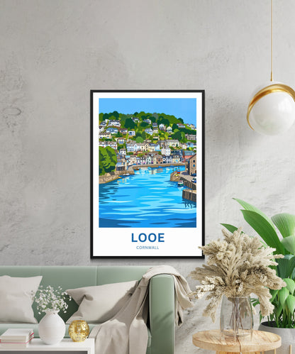 Looe  Travel Poster - Cornwall