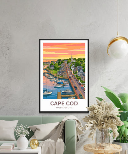 Cape Cod Travel Poster - Wonderful Coastal Sky