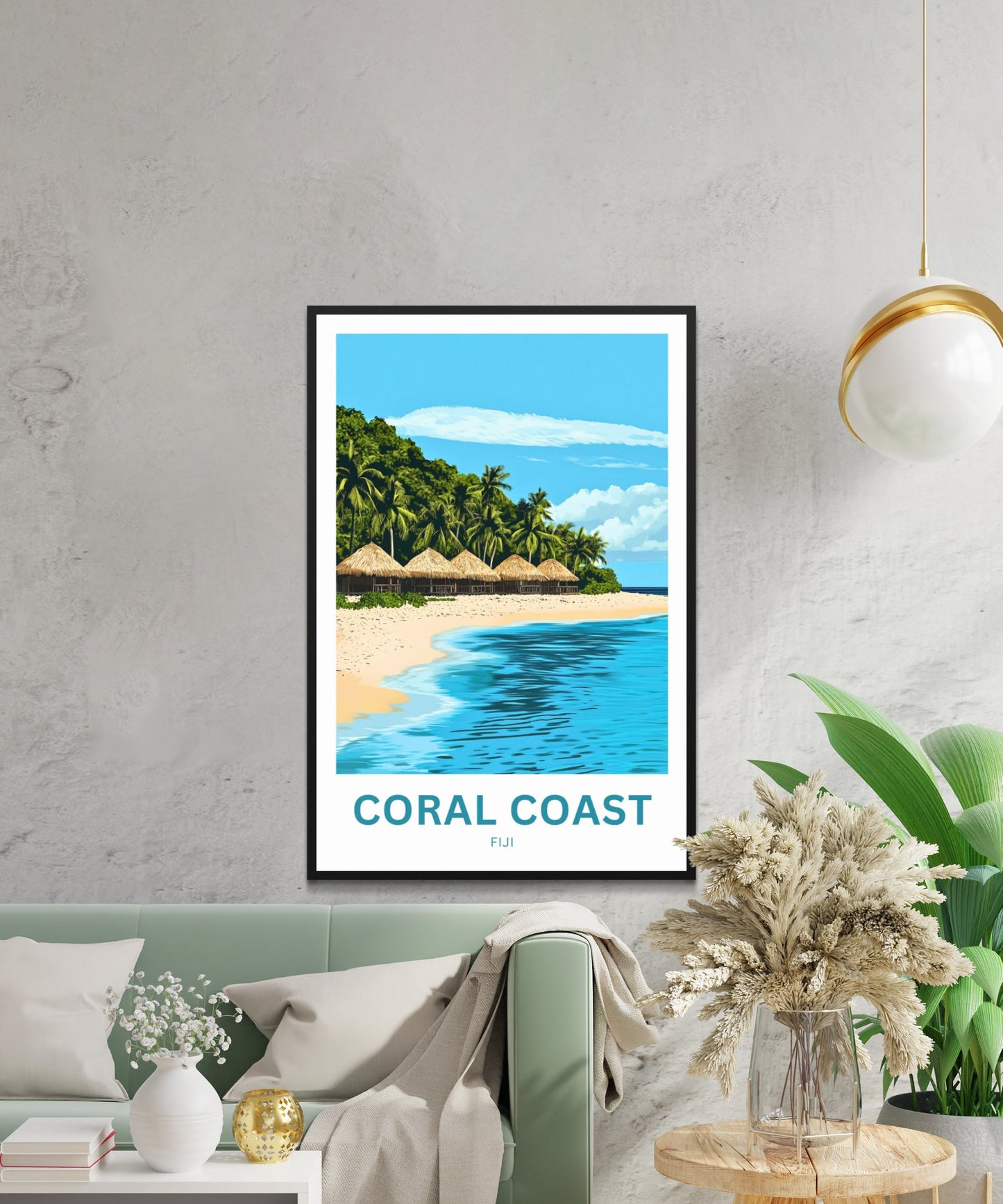 Coral Coast, Fiji Travel Poster - Pure Escape