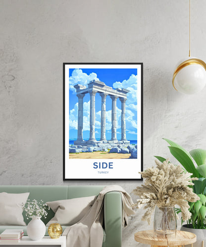 Side, Turkey Travel Poster