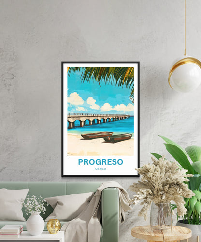 Progreso Travel Poster -  Longest Bridge