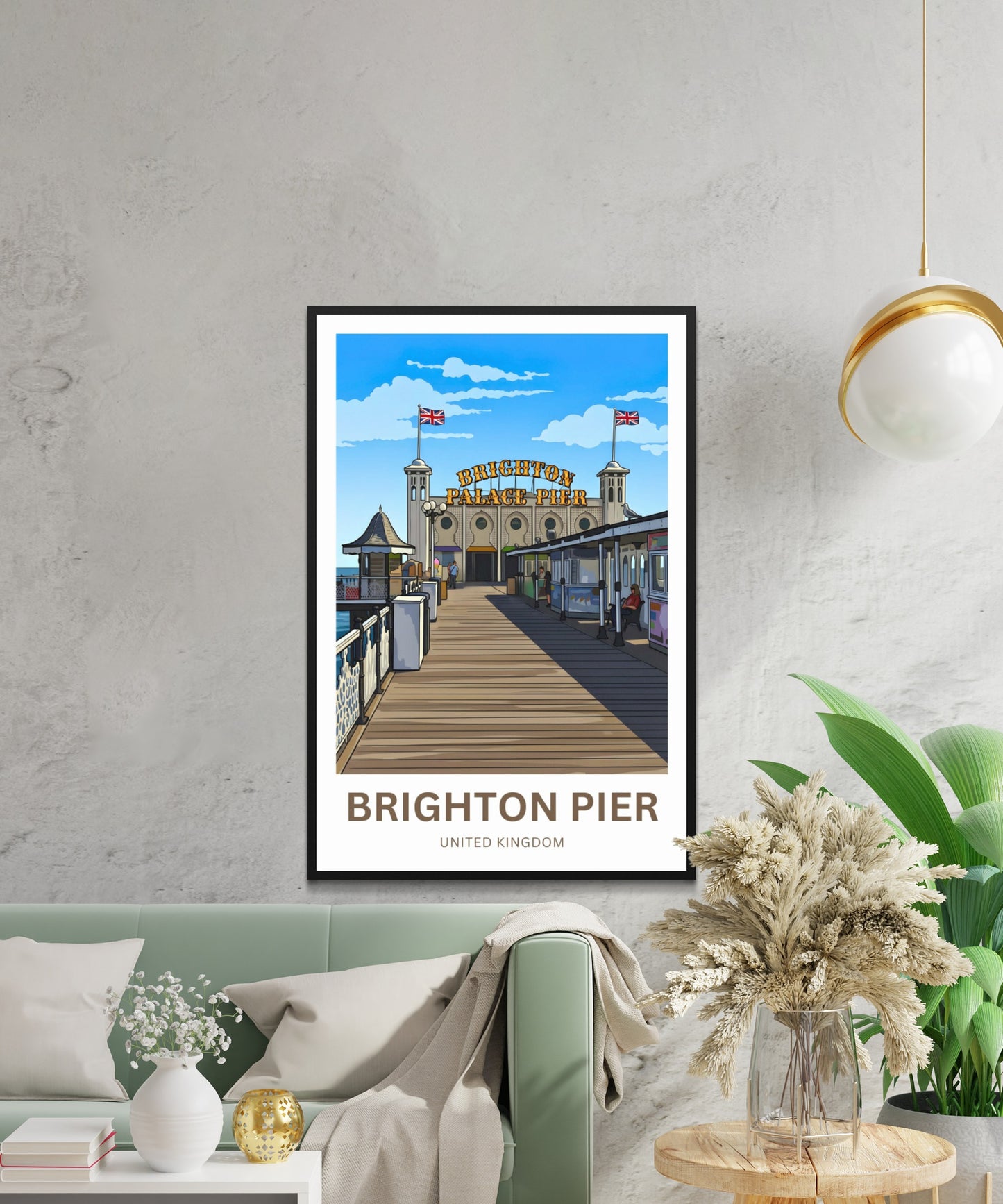 Brighton Pier Travel Poster - Carnival by the Coast