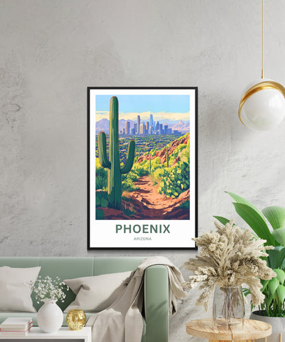 Phoenix Travel Poster - Arizona Desert Dreams