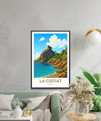 La Ciotat Travel Poster- The eagle's beak