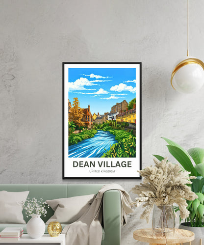 Dean Village Travel Poster - Quiet Corners of Edinburgh