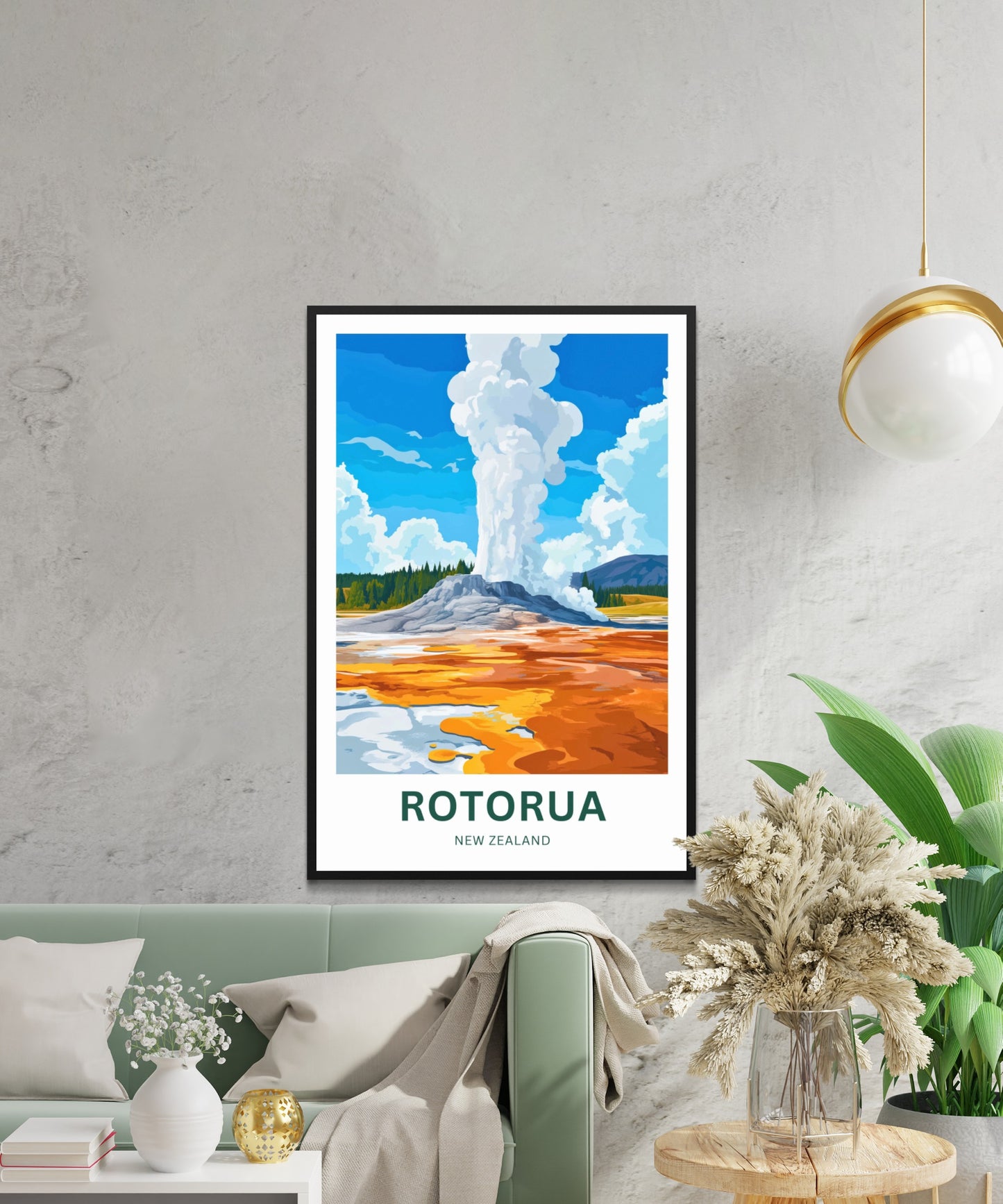 Rotorua Travel Poster - New Zealand’s Thermal Heart