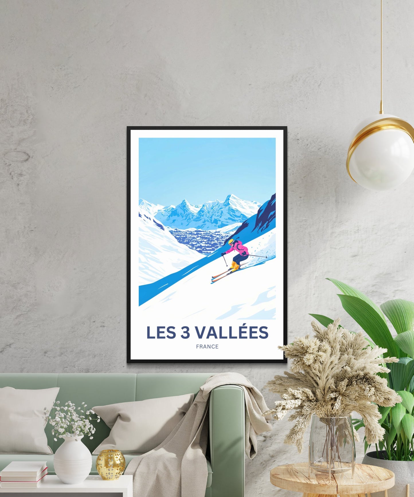 Les 3 Vallées Travel Poster