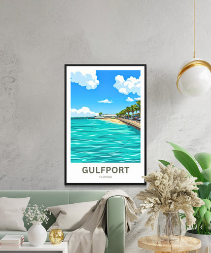 Gulfport, Florida Travel Poster - Coastal Living