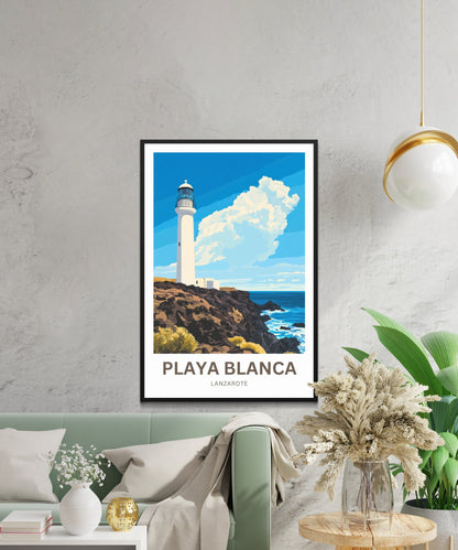 Playa Blanca Travel Poster- Lanzarote