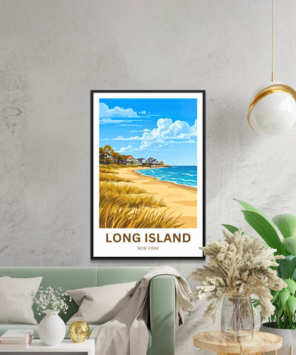 Long Island Travel Poster -  Coastal Bliss
