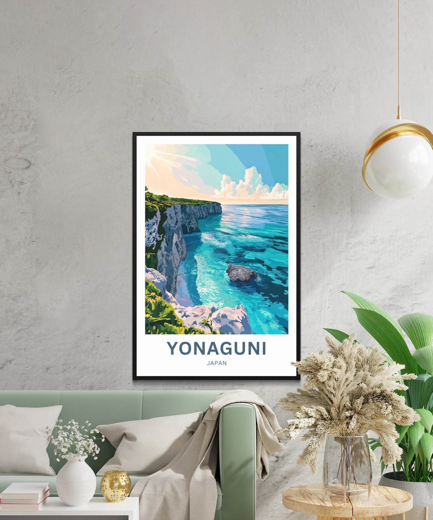 Yonaguni Travel Poster - Clifftop Horizons of Japan