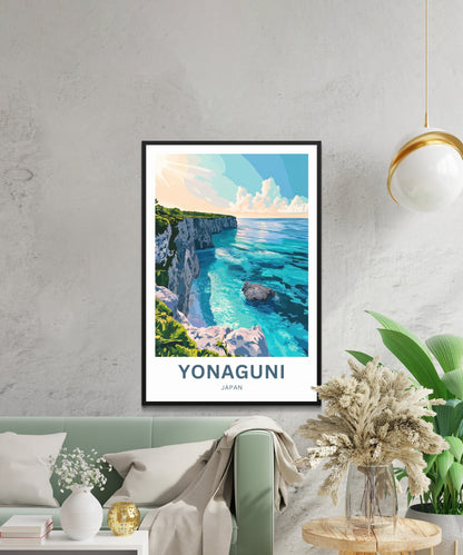 Yonaguni Travel Poster - Clifftop Horizons of Japan
