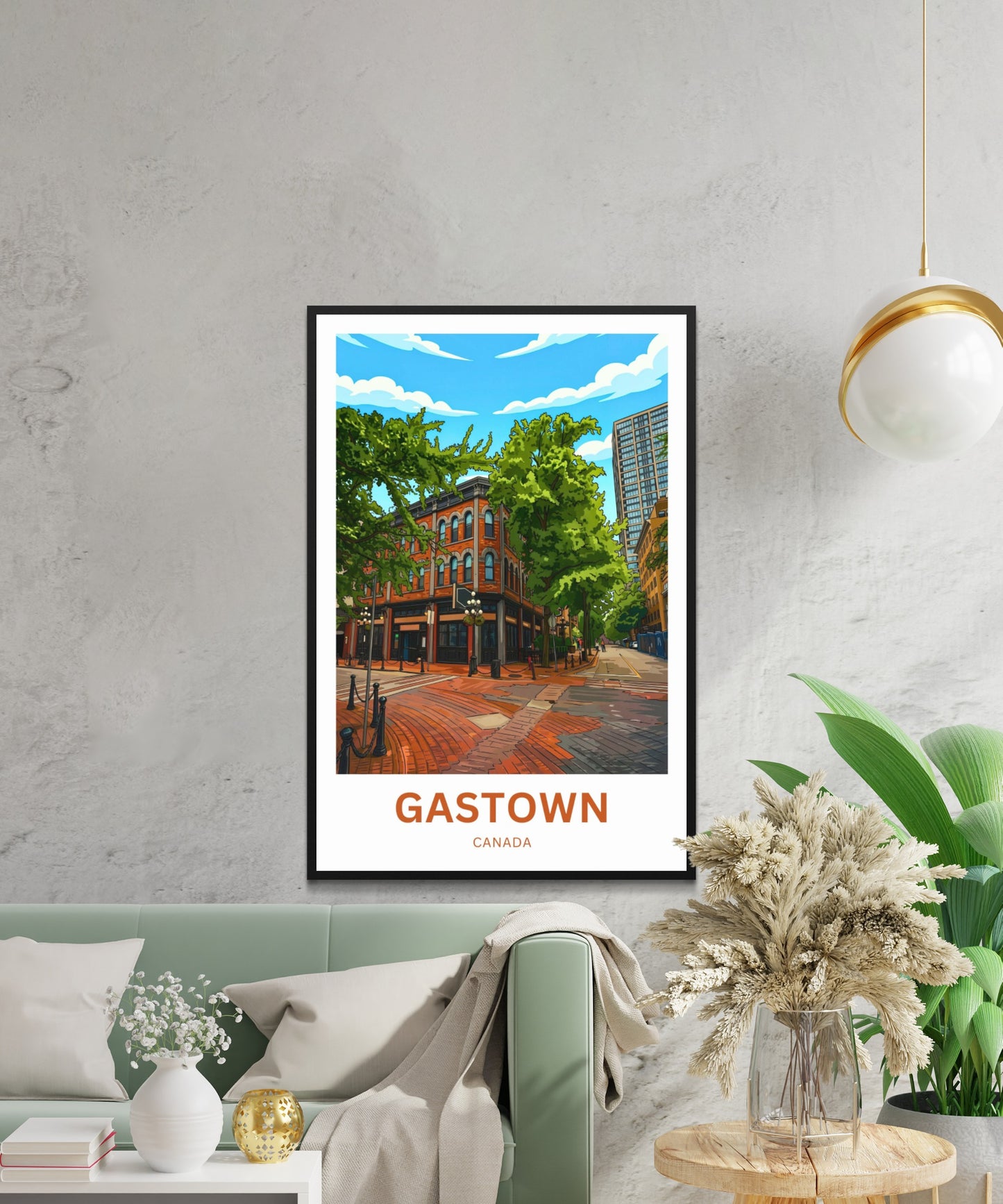 Gastown Travel Poster - Old Meets New