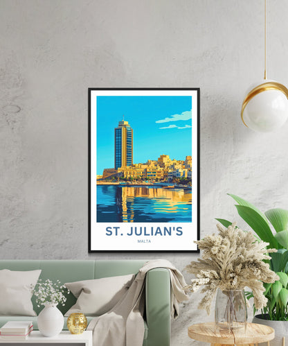 St. Julian’s Travel Poster- Mediterranean Magic