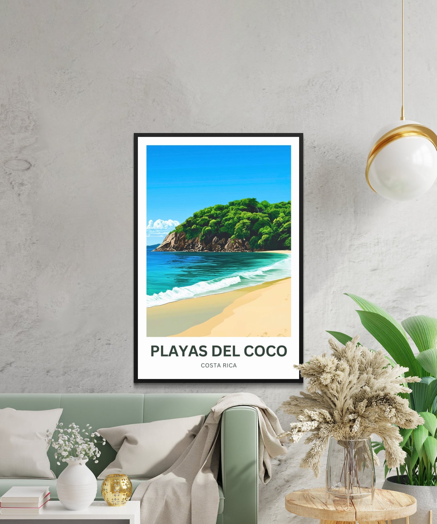 Playas del Coco Travel Poster  - Best Snorkeling, scuba diving, and fishing in Costa Rica