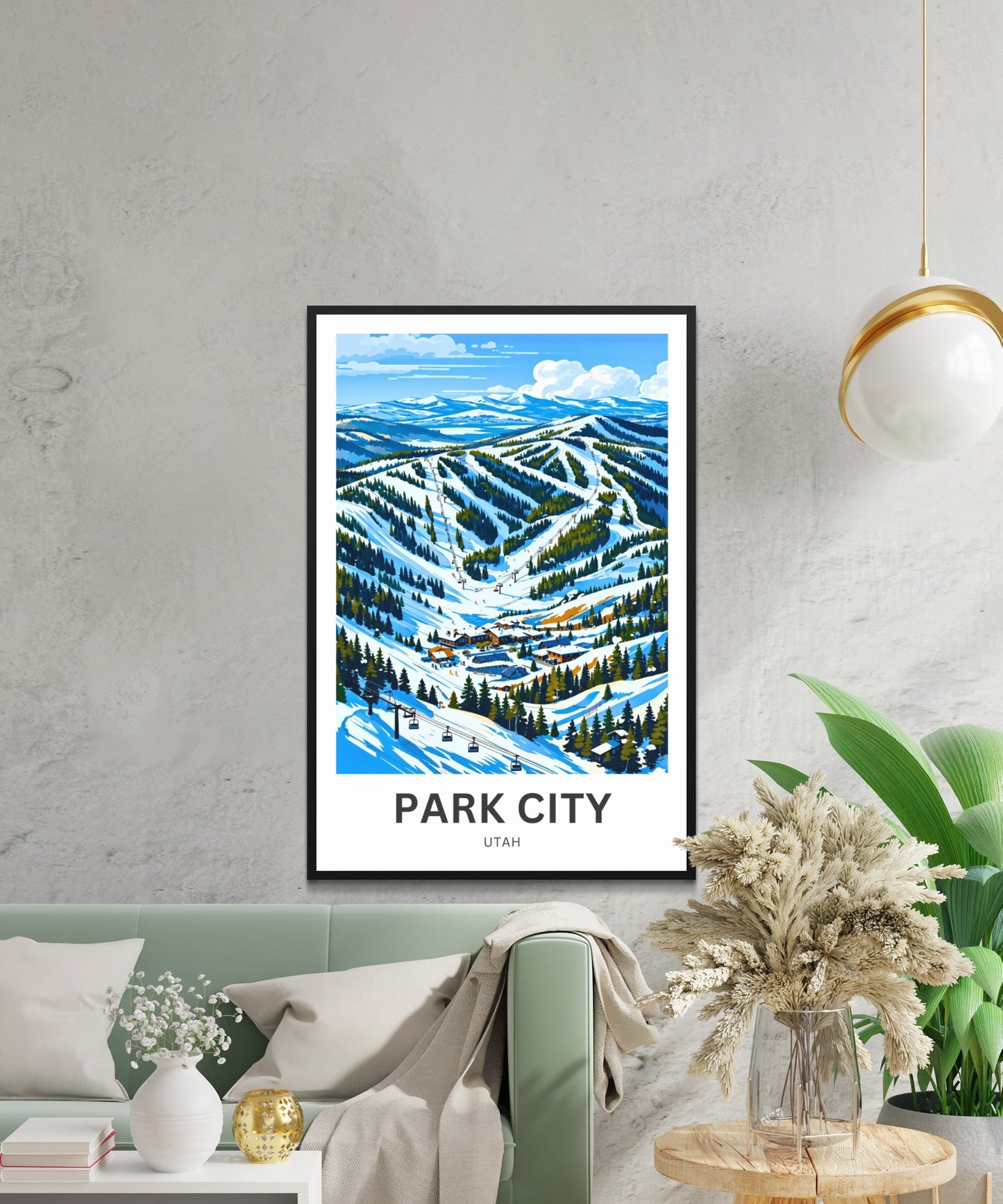 Park City Travel Poster- Stunning Park West Ski View
