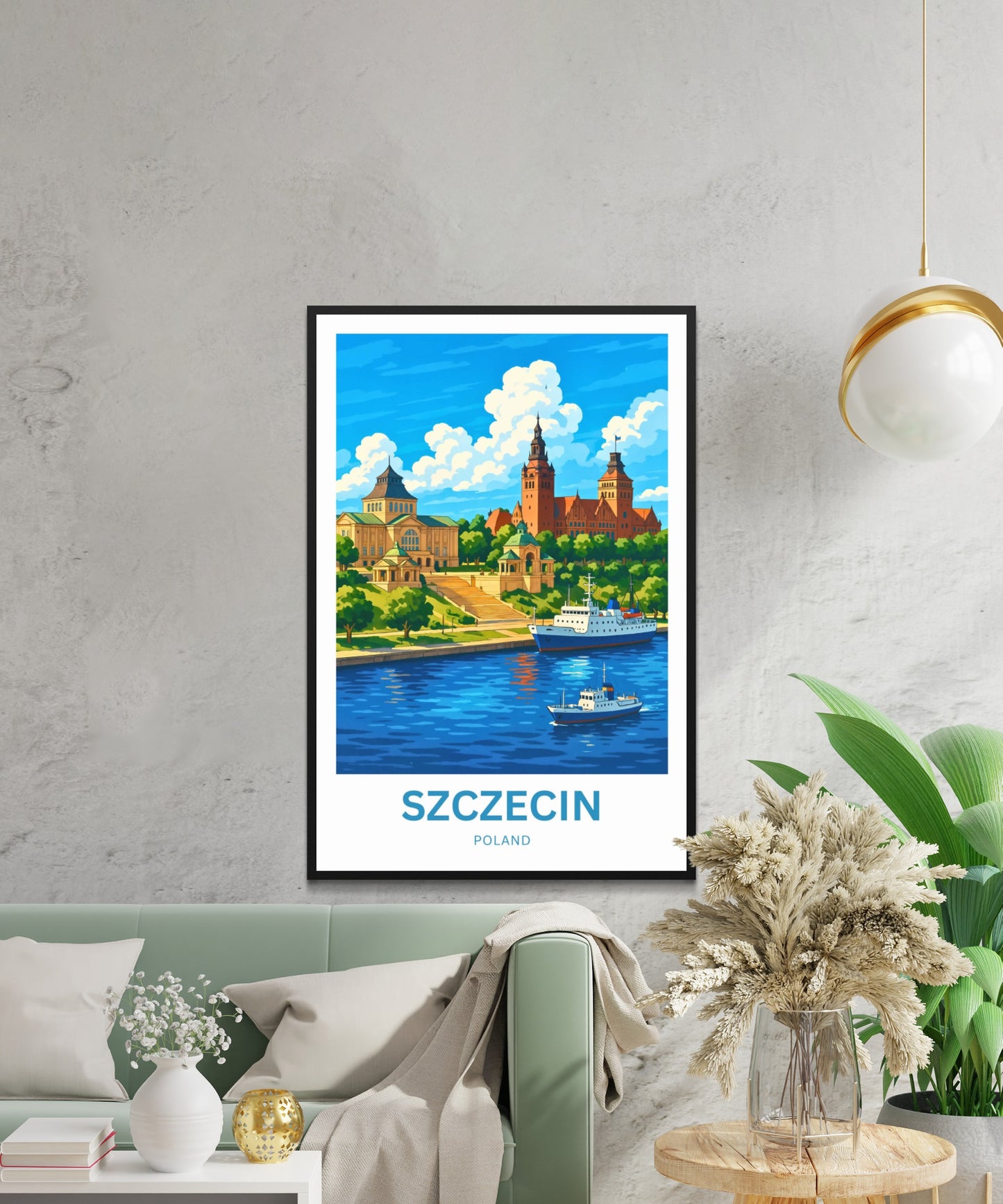 Szczecin Travel Poster -  Where the River Meets the City