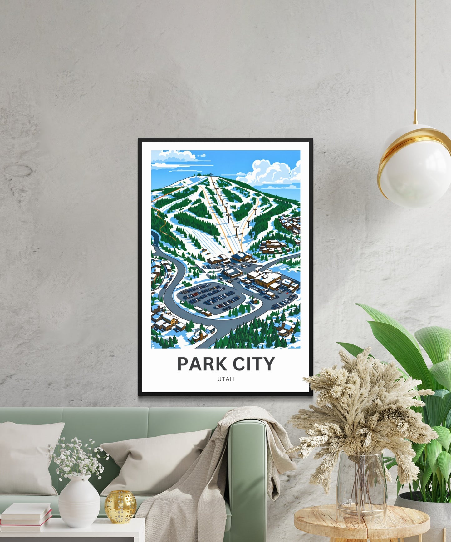 Park City Travel Poster -Park West Ski Resort