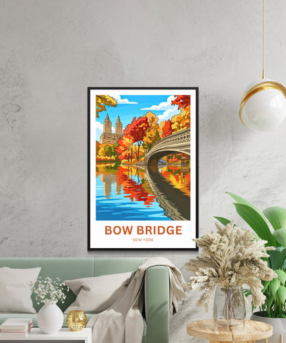 Bow Bridge  Travel Poster - Heart of Central Park