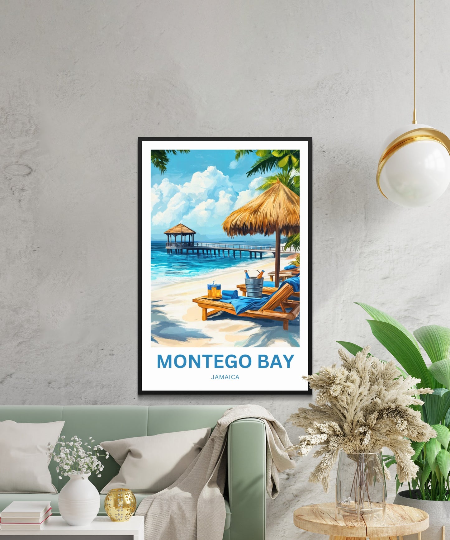 Montego Bay Travel Poster - Serene Island of  Jamaica