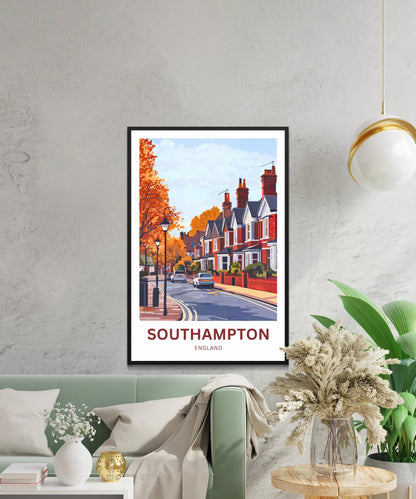 Southampton Travel Poster- Timeless Streets of England
