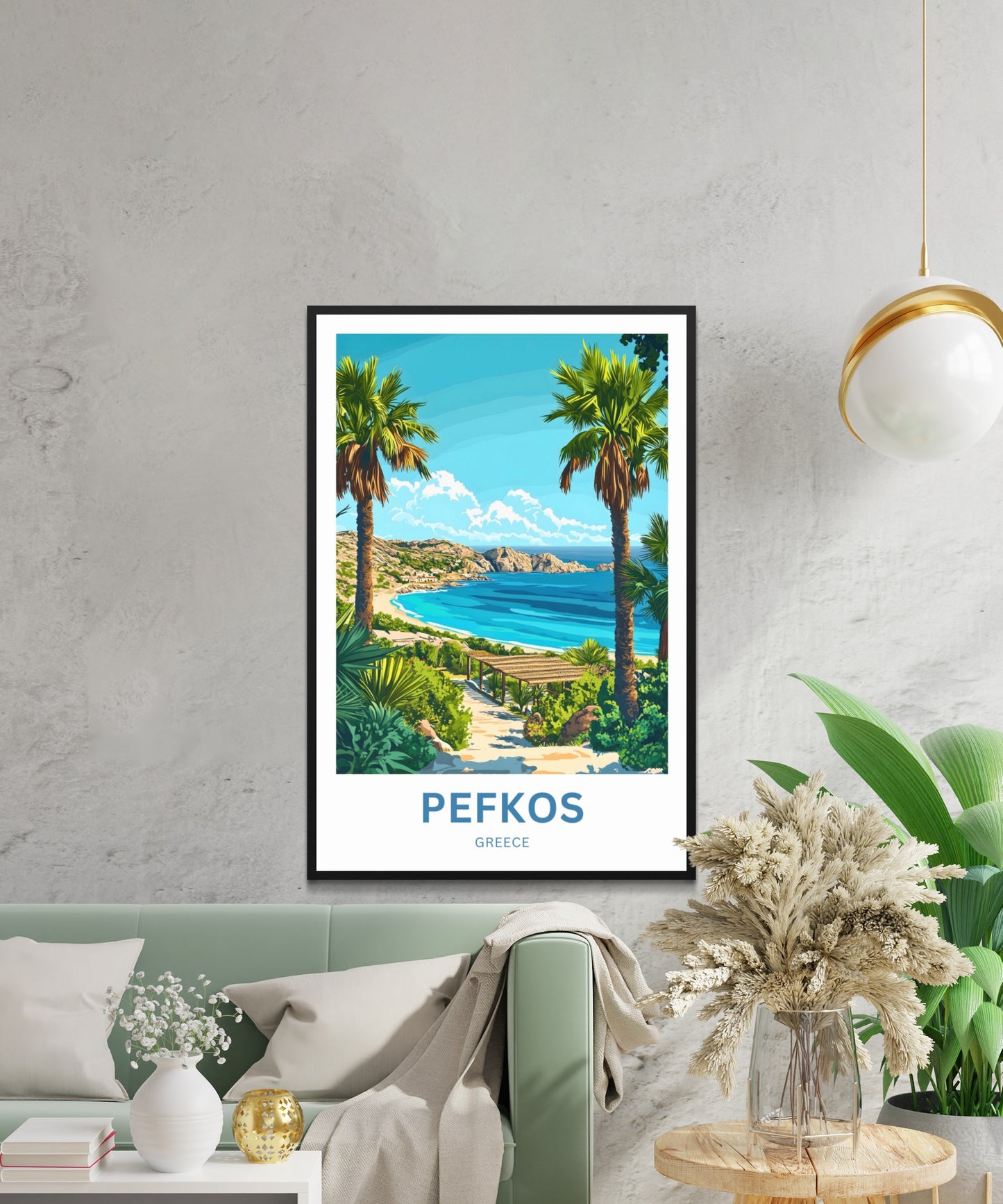 Pefkos Travel Poster - Holiday Dream