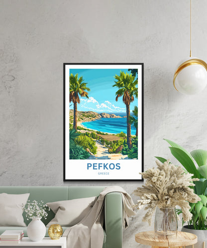 Pefkos Travel Poster - Holiday Dream