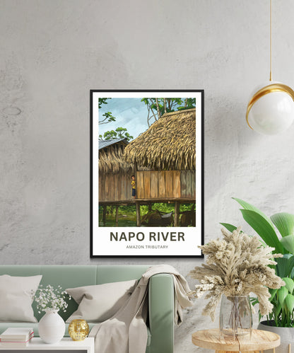 Napo River Travel Poster - Amazon Tributary Life