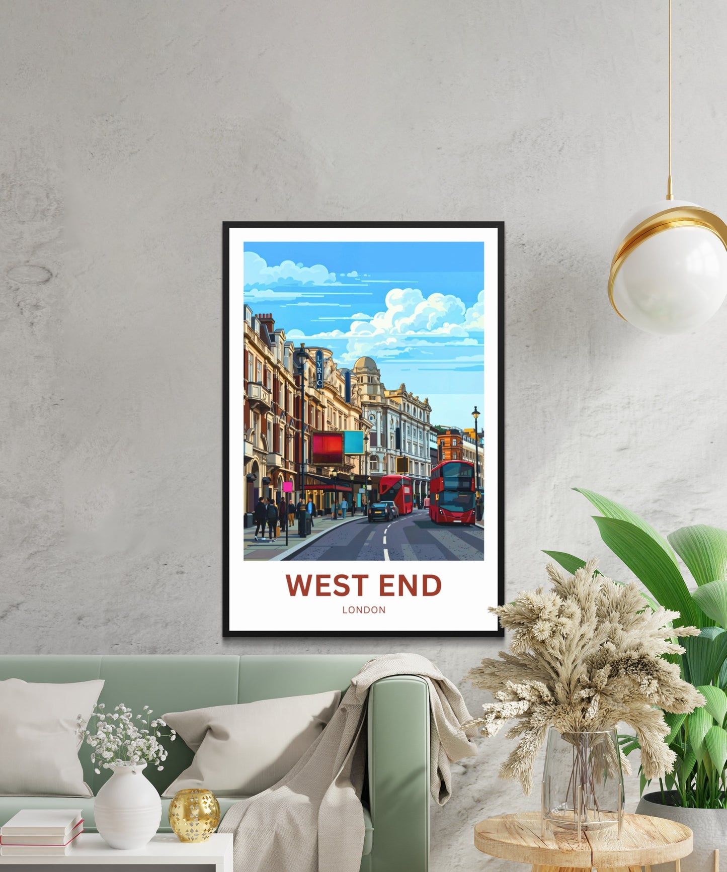 West End Travel Poster - London Theatre Street