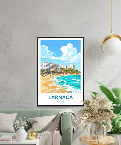 Larnaca Travel Poster - Cyprus Getaway