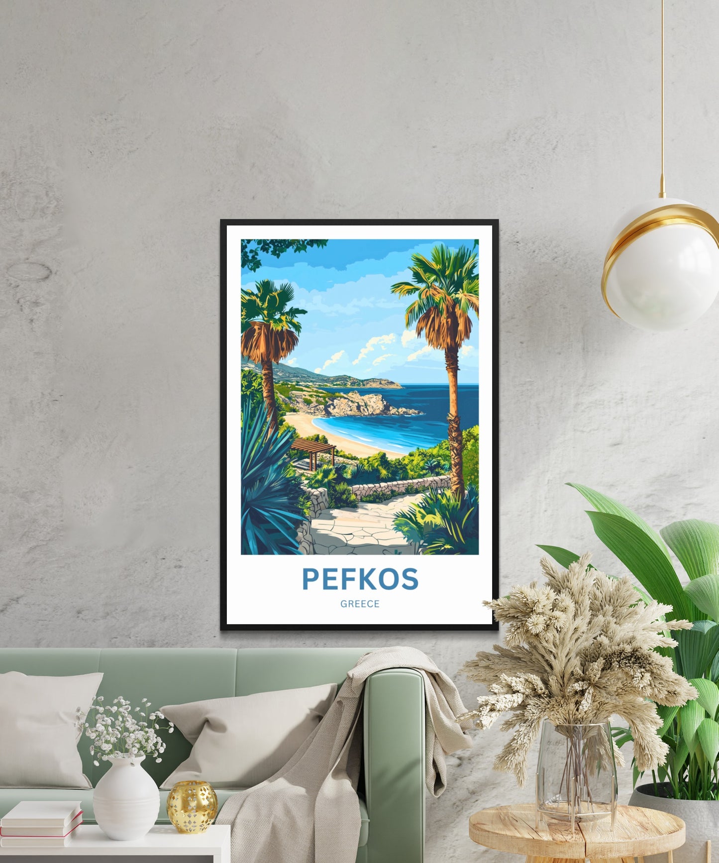 Pefkos Travel Poster - Greece Gateaway