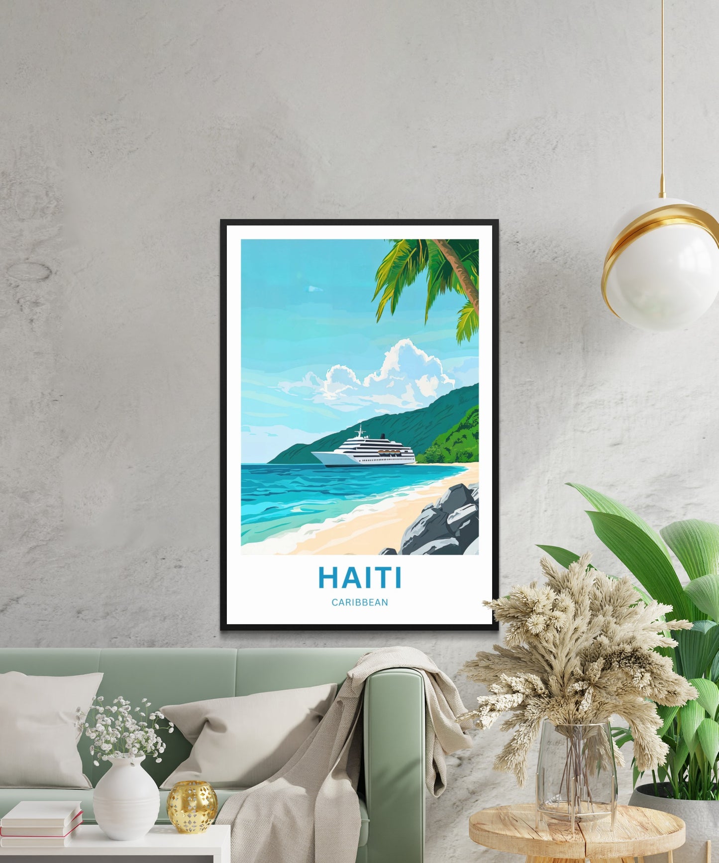 Haiti Travel Poster - Cruise to the Heart of Caribbean Beach
